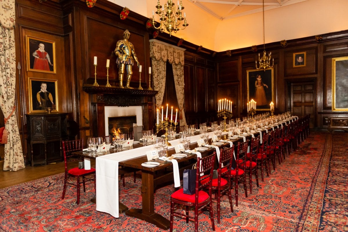 Great Hall set for dining